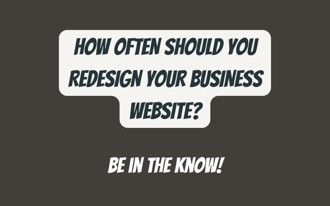 Business website redesign frequency