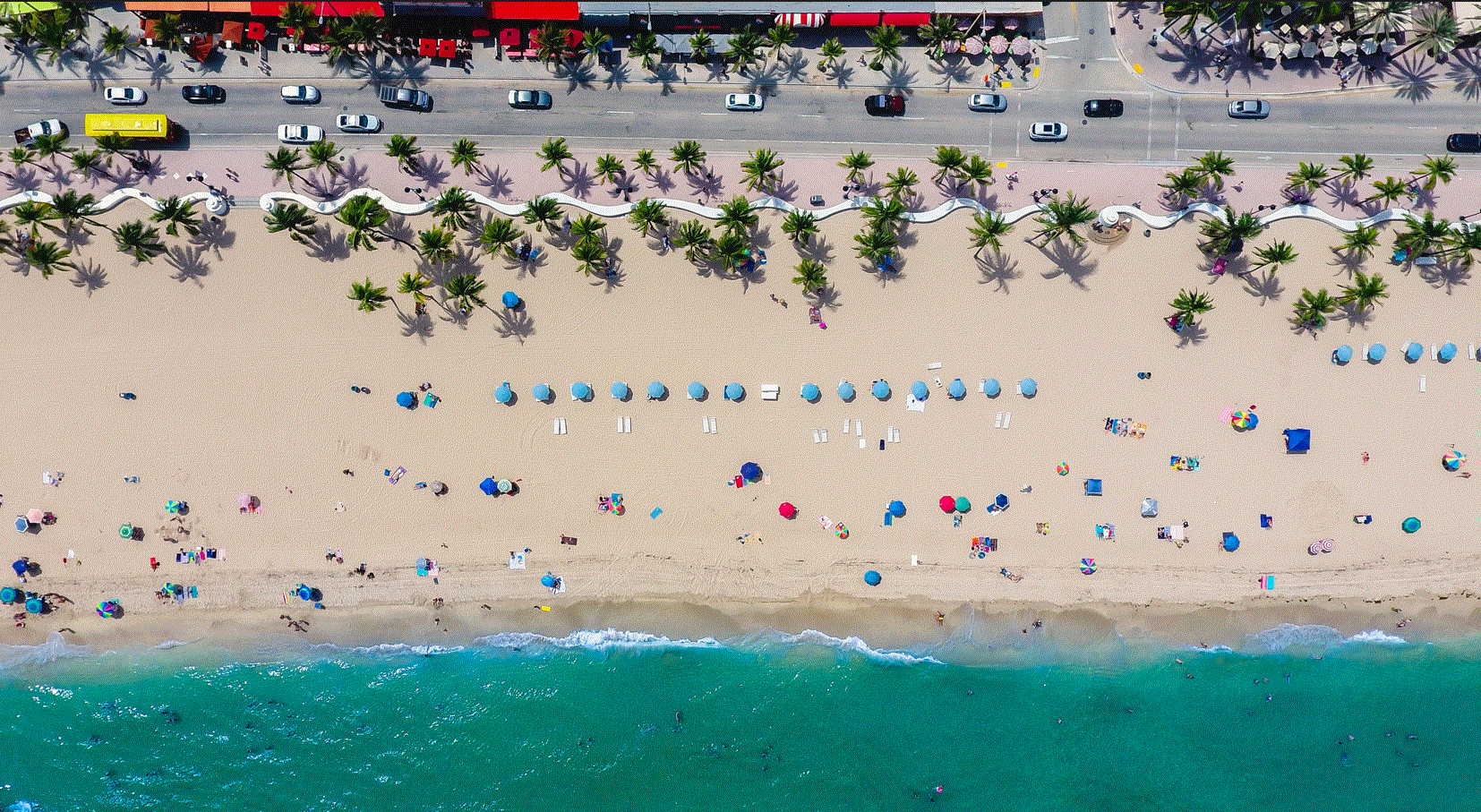 Fort lauderdale beach from above