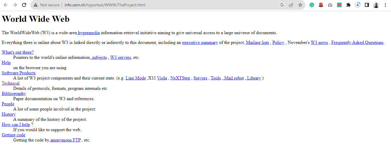 First Website Ever Created